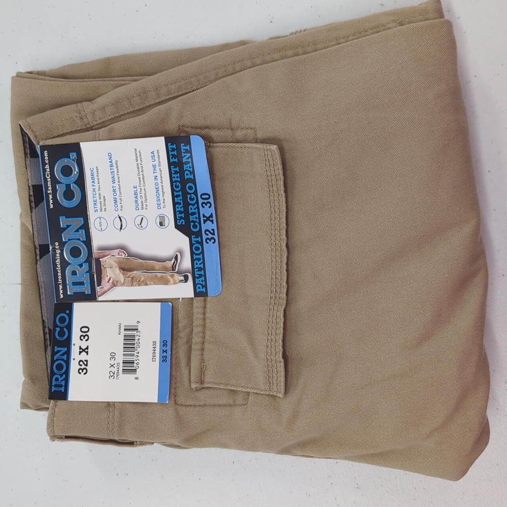 Iron Co. Men's Khaki Cargo Pants